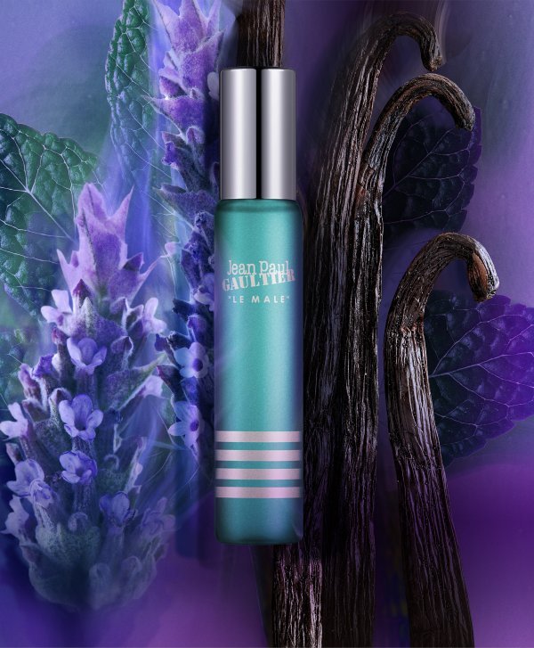 Le male travel spray and the amber aromatic ingredients